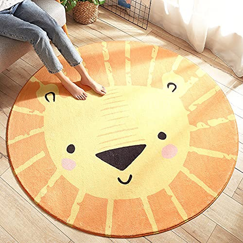 Kinderteppich Rund Waschbare fürs Babyzimmer Kleinkinderzimmer Wohnzimmer Schlafzimmer Bereich Teppich Groß Kinderteppiche Runden Teppiche Flauschige Matte Kinder Schutzmatten Kindermatte 100 CM