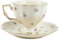 Keramik Kaffeetassen Mit Untertassen Set, Vintage Teetassen Espressotassen Cappuccinotassen Set Aus Porzellan, Europäischer Stil Teeservice Tassen Mit Unterteller Für Tee, Kaffee, Cappuccino