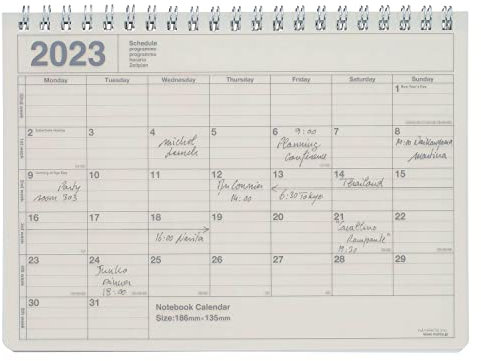 MARK'S 2023 Tischkalender S, Ivory