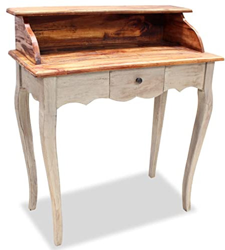 INLIFE Schreibtisch Altholz Massiv 80 x 40 x 92 cm