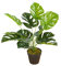 Spetebo Monstera Kunstpflanze im Blumentopf - 45 cm - Deko Zimmerpflanze mit Topf - Kunst Blume Loch Blatt Fenster Pflanze künstlich