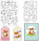 GLOBLELAND Fuchs Thema Klare Stempel und Stanzschnitte Blumen Pilz Silikon Briefmarken Karten und Metall Stanzformen für Kartenherstellung und DIY Prägung Scrapbooking