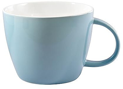 fMSDD Tasse en porcelaine turquoise Jumbo de 887 ml pour soupe, café, thé, crème glacée, fruits, céréales, lait, moka, cacao et boissons chaudes, passe au lave-vaisselle et au micro-ondes