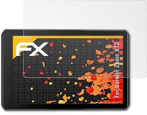 atFoliX Panzerfolie kompatibel mit Garmin Zumo XT2 Schutzfolie, entspiegelnde und stoßdämpfende FX Folie (3X)