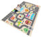 ZFHNYJWKL Kinder spielteppich Auto Jungen & Mädchen Teppich Straßenteppich Bauteppich Stadtstadt Lernbereich Teppich Pädagogischer Antirutsch für Kinderzimmer Grau Blau Grün(C,80X160CM)