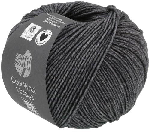 LANA GROSSA Cool Wool Vintage | Merinoklassiker mit Ton-in-Ton Farbeffekt | Handstrickgarn aus 100% Schurwolle (Merino extrafein) | 50g Wolle zum Stricken & Häkeln | 160m Garn FB 7370