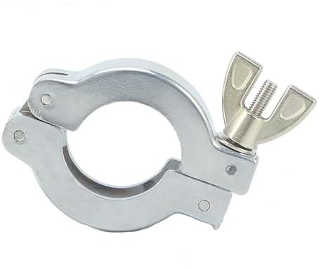 KF10 KF16 KF25 KF40 KF50 NW Flansch Aluminium Vakuum Schnellklemme Rohrverschraubung mit oder ohne Halterung + NBR-O-Ring (Farbe: mit Halterung O-Ring, Größe: Aluminiumlegierung_KF16 K30MM)