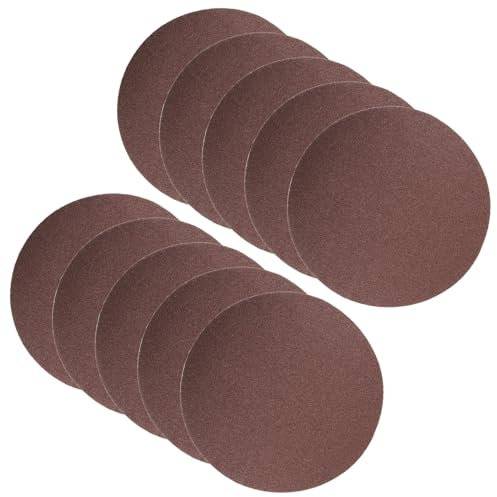 CoCud Hook and Loop Sanding Discs, 8 Inch 200mm Sandpapers 80 Grit Aluminum Oxide Flocking Sandpaper - (Applications: for Wood Metal Drywall), 10 Pieces