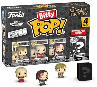 Funko Bitty Pop! GoT - Tyrion 4pkund eine Überraschungs-Mini-Figur - 0.9 Inch (2.2 cm) - Game of Thrones Sammlerstück Stapelbares Display-Regal Inklusive - Geschenkidee Party-Tüten-Strumpf