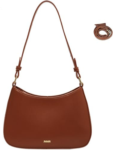 Makukke Umhängetasche Damen klein Handtasche, Y2K Crossbody Bag Damen PU Leder Schultertasche Vintage für Frauen Dating Party Einkaufe, Braun Tasche