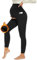DDOBB Damen Umstandsleggings mit Taschen High Waist Umstandshose Blickdichte Schwangerschaftsleggings Weich Elastisch Umstandsmode Zuhause Yoga Sport(Schwarz thermoleggins, M)