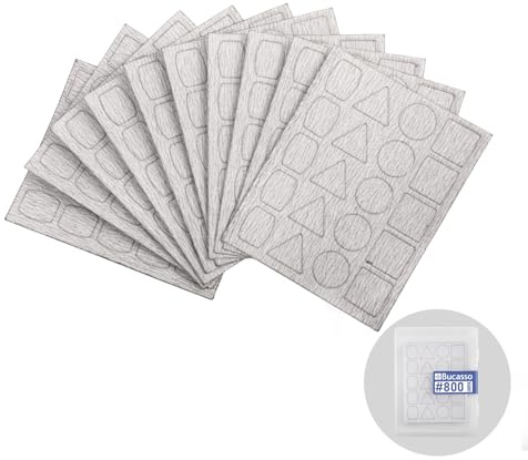 Bucasso Papier de verre pour ponceuse à stylo PLH-1000, PLH-2000, 180 grains, 10 pièces avec chaque 20 tampons (800)