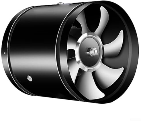 Eawfgtuw Exhaust Fan In Line Fan 7 Inch, Low Noise Inline Duct Booster Exhaust Fan, Duct Extractor Fan Toilet Ventilation for Home Kitchen Bathroom(black)
