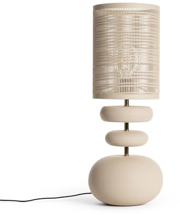 LEDKIA LIGHTING Lámpara de Mesa Metal Dhruv Beige