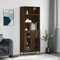 Highboard Braun Eichen-Optik 69,5x34x180 cm Holzwerkstoff,Elegantes Highboard in Eiche Braun Viel Stauraum für Moderne Wohnzimmer Schränke