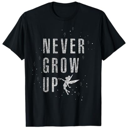 T-shirt Disney Peter Pan Fée Clochette Never Grow Up Sparkle T-Shirt