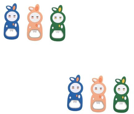 2 Sätze Flaschenöffner Kühlschrankmagnete Kühlschrankaufkleber Kapselheber Beer Opener Spaß Bieröffner Wein Handwerkzeug Öffner Für Bierflasche Rostfreier Stahl 3 Stück * 2 PRETYZOOM