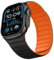 Sixmoat Cinturino Reversibile a Doppia Faccia Compatibile con Apple Watch 49mm 46mm 45mm 44mm 42mm, Cinturino Magnetico in Silicone Morbido per iWatch Ultra SE serie 10 9 8 7 6 5 4 3, Nero-grigio