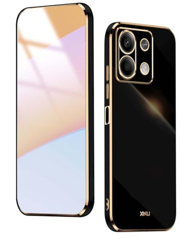 HAOYE Hülle für Honor X6C, Premium Qualität Ultradünn Weiche Galvanisieren von TPU Handyhülle, Silikon TPU Schock-Absorption Schutzhülle Case. Schwarz