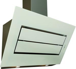 refsta VENTO PLASMA, Glas/Edelstahl, Plasma Filter, Dunstabzug, Design, Kopffrei Schräghaube, Touch Bedienung, 4 Stufen, LED, 773 m³/h (magnolie, 60cm)