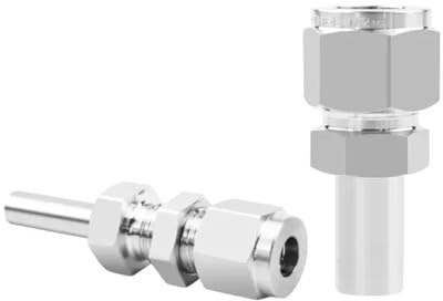 PKNVKZIDK 3 4 6 8 10 12 16 mm 1/8 1/4 3/8 1/2 3/4 Compression Union To Tube OD 304 316L Stainless Steel Nipple Connector Pipe Fitting(1l2 Inch Compression,3L8 INCH TUBE OD_THREAD)
