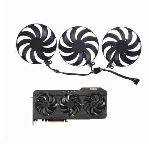 Graphics Card Fan CF9010U12D PLD09210S12H DC12V，Compatible For ASUS TUF RTX 3060 RTX 3060 TI RTX 3070 RTX 3080 RTX 3090,Laptop Accessories
