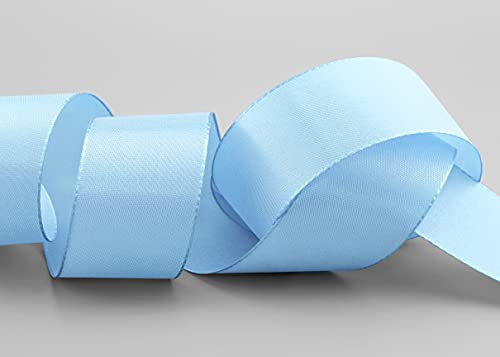 Taftband HELLBLAU 3 m x 4 cm Dekoband Pastell Geschenkband Stoffband 40 mm Tischdeko Hochzeit Schleifenband Visco TAFT Kartengestaltung Basteln