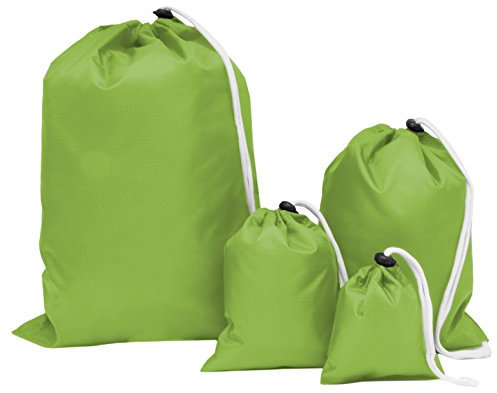 ZOLLNER 4er Set Packbeutel für Koffer, Rucksäcke, Reisetaschen UVM., Grün