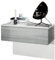 Vladon Nachttisch Sleep, Made in Germany, Nachttischschrank mit Schublade zur Wandmontage, Weiß matt/Avola-Anthrazit (60 x 46 x 35 cm)