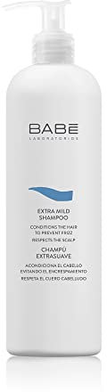 Laboratorios Babé Extra sanftes Shampoo für empfindliches Haar, verleiht Weichheit und Feuchtigkeit, Shampoo für Männer und Frauen, Haarpflege, Beruhigend, pH-respektierend, 500 ml