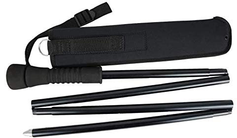 Aventik Fold-able Wading Staff Water Depth Safety Warning Sign, Coated Adjustable Stainless Steel Core, T7075 Aluminum Body Corrosion Resistance fly fishing wading staff (WS091)