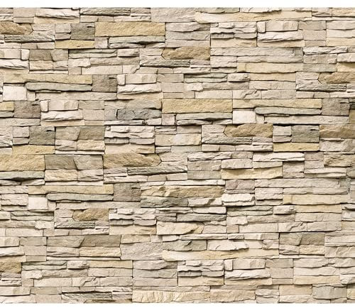 decomonkey Fototapete selbstklebend Steinwand Stein 343x256 cm Selbstklebende Tapeten Wand Fototapeten Tapete Wandtapete klebend Klebefolie Steintapete Steinoptik
