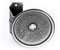 UHRIG Doorknob, Fixed Push Handle, Wrought Iron Button Pusher, Vintage Door Knob for Garden Gate Ø 90mm