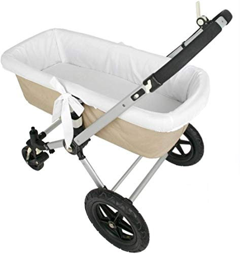 Babyline FUCABLA Bezug für Babyschale, hypoallergen und weich Atmungsaktiv Abdeckhaube Bezug für Babywanne im Inneren. 100% spanische Herstellung (Weiß Piqué), Weiß, 90 x 40 cm
