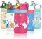FEIJIAN Gourde Isotherme Enfant avec paille - 350ML/400ML Bouteille Isotherme Enfant - Sans BPA Tritan, Anti-fuite reutilisable pour l'école, Les Sports et la Maternelle