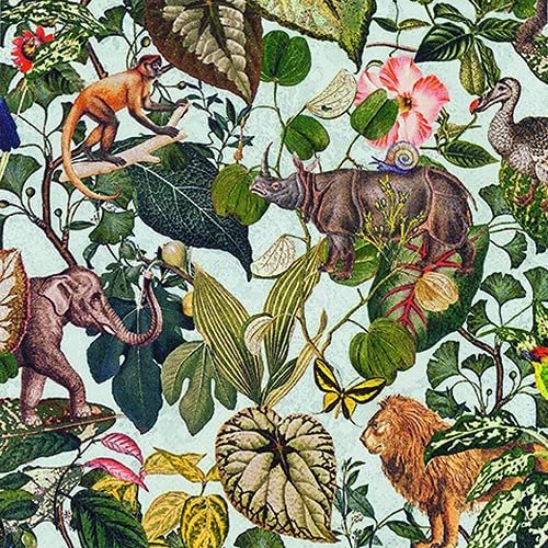 20 Servietten Bunte Dschungelwelt | Tiere | Urwald | Tischdeko 33x33cm