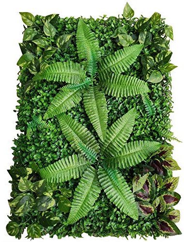 Ethedeal 6 Stück Künstliche Hecke Verschlüsselung Garten Sichtschutz, Wanddekoration Sichtschutzhecke Pflanzen Gras Dekor, Dekoration für Indoor Outdoor Garten 60 * 40 cm, OT-ZJGJ-4390-CMH