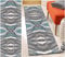 DTUQYX Teppich Läufer Flur Küche rutschfest 50 x 300CM, Polyester Waschbar und Dauerhaft, Schlafzimmer Muster Carpet, für Wohnzimmer Büro Esszimmer, Anpassbar Teppichläufer Meterware
