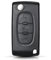 AUTOZOCO Carcasa Mando Llave De Coche 3 Botones Compatible con Citroën C2 C3 C4 C5 C6 C8 Picasso Xsara y Peugeot 207 307 407 408 - CE0523 - Botones de Abrir, Cerrar y Luces, Sin zócalo de Pila