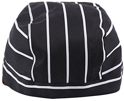 Unisex Küche, Restaurant, Kochmütze, Headwrap Bandana, Hut, Kopfbedeckung, schwarz / weiß, Einheitsgröße