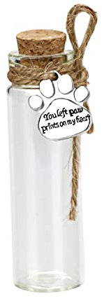Tierhaar-Gedenkflasche, Glasfläschchen für Asche oder Haare, Hund oder Katze, Andenken, Haustierverlust, Geschenk (Bottle)