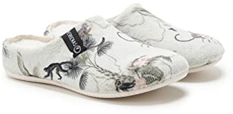 VERBENAS Hausschuhe York Jungle Monkies Celeste