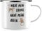 JUNIWORDS Emaille-Tasse, Nicht Mein Zirkus, Nicht Meine Affen, Silberner Tassenrand (1008372)