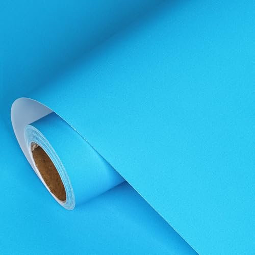 LeZakaa Rouleau de papier cadeau fluorescent – Papier solide bleu fluo pour anniversaire, fête de la Saint Patrick, vacances – 43,2 cm x 10,8 m