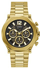 Guess US Men's Gold-Tone Cut-Through Multifunction Watch