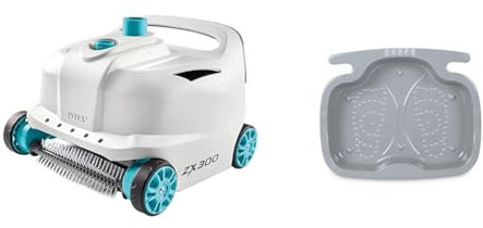 Intex Zx300 Deluxe Automatischer Poolreiniger & Pool Foot Bath - Poolzubehör - Pool Fußbad, Blau, 45.72 x 8.89 x 55.88 cm