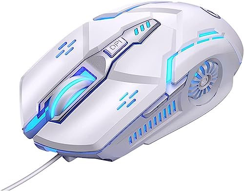 Wired Gaming, PC Gaming, Breathable RGB Plug Play High Precision Adjustable 7200DPI 7 Programmable Buttons Ergonomic Computer USB for PC
