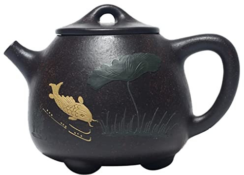 UTOQIA Teiera Giapponese Teiera Ghisa Teiera in Argilla Viola Teiere in Ghisa Teiera Fatta A Mano Bollitore Dipinto A Mano Zisha Pot Teaware Teiera in Ghisa Teiera Cinese