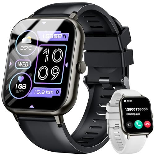 Montre Connectée pour Femme Homme Smartwatch: 1,83 Montre Intelligente avec Fréquence Cardiaque Sommeil Oxymètre Pression Artérielle 100+ Sport Mode IP67 étanche Tracker d'activité pour Android iOS