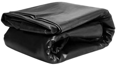 PROUH Teichfolien Fisch Und Pflanzenfreundlich Teichfolie Schwarz Teichplane Dicke 0.3mm Teichmembran Fountain Teichleiner Wasserdichtes Futter Tuch Für Garten,Schwimmteich (2.4 * 3M)